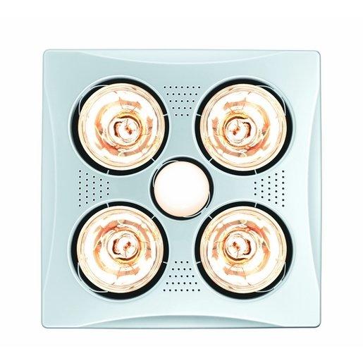 Shop HPM BH4NDWE BATHROOM FAN LIGHT HEATER 3 IN 1 LED LIGHT NONDUCTED 4LAMP WHITE Bathroom Fan Heater Light Ideal Electrical Supplies
