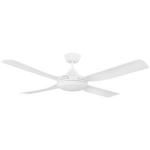 Ceiling Fan - Ceiling Fan Bondi 52"/1320mm 4 Blade Abs White W/Light - 203626