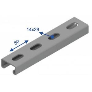 Mounting rail/-profile - D3300 CHANNEL SLOTTED 41X21 HEAVY DUTY 3M PRE-GALVANISED - D33003SG
