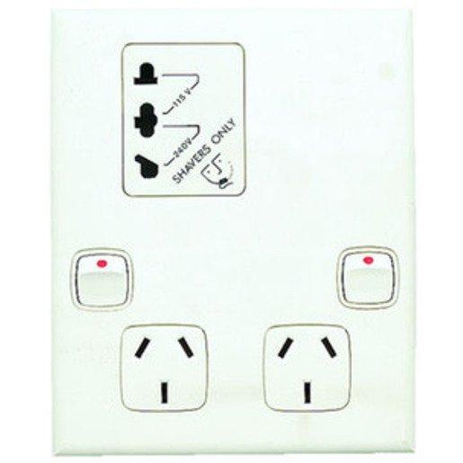 Shaver socket outlet