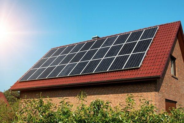 House with solar panels