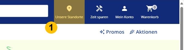 Standortsuche für nicht eingeloggte Kunden