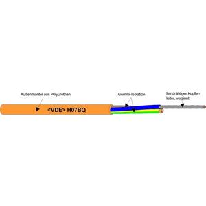 Energiekabel < 1 kV, für ortsveränderlichen Einsatz - H07BQ-F 5G2,5 or, PUR Geräte-Anschlussleitung R100