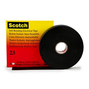 Klebeband - SCOTCH23-19X9.15, Scotch® 23 Ethylen-Propylen-Kautschuk-Band, selbstverschweißend, Schwarz, 19 mm x 9,15 m, 0,76 mm - 7000007286