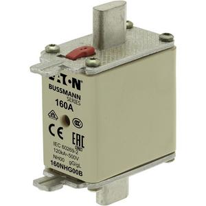 Messersicherung - NH FUSE 160A 500V GG/GL SIZE 00, Sicherung, Niederspannung, 160 A, AC 500 V, NH00, gL/gG, IEC, Doppelkennmelder - 160NHG00B