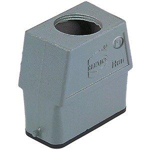 Gehäuse für Rechtecksteckverbinder - 19200100446, Tüllengehäuse 10 A, gerader Kabelabgang, M 25, Metall - 19200100446