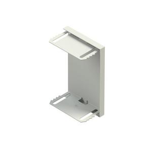 Endstück für Geräteeinbaukanal - GADU 133T70 VW, GK-Endabschlussdeckel, umgreifend, 135x70 mm, Stahl, bandverzinkt DIN EN 10346, pulverbesch., RAL 9016, verkehrsweiß - 4013339205325