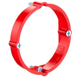 Putzausgleichring - 1155-61, Unterputz Putzausgleich-Ring, h=12 mm, Schraubabstand 60 mm, mit Geräteschrauben - 1155-61