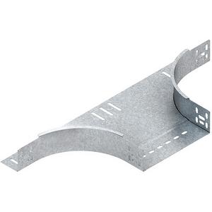 Anbau-Abzweigstück für Kabelrinne - RTA 60.600, Anbau T-Stück für KR, 60x602 mm, mit ungelochten Seitenholmen, Stahl, bandverzinkt DIN EN 10346, inkl. Zubehör - 4013339227501