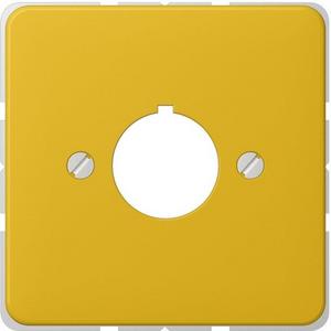 Einsatz/Abdeckung für Kommunikationstechnik - 564 GE, Abdeckung für Befehlsgeräte mit 22,5 mm Ø 1fach, Duroplast, Serie CD, gelb - 564GE