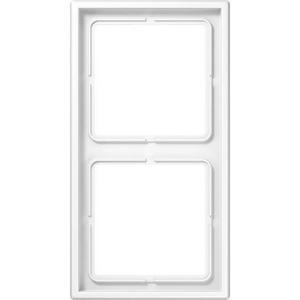 Abdeckrahmen - LS 982 WW, Rahmen 2fach, LS 990, IP 44, Duroplast, alpinweiß, senkrechte und waagerechte Montage - LS982WW