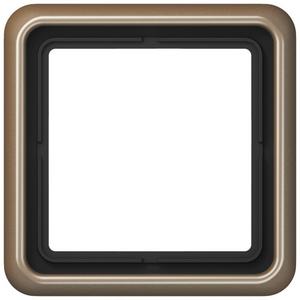 Abdeckrahmen - CD 581 GB, Rahmen 1fach, CD 500, Aluminium eloxiert, gold-bronze, senkrechte und waagerechte Montage - CD581GB