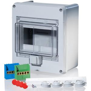 Installationskleinverteiler - HFRKV6 IP55, AP-FR-Kleinverteiler 1-reih. 6 Module IP55, M20-Einführungen - 7240042