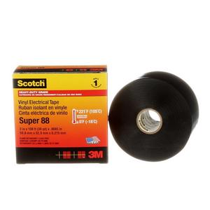 Klebeband - SUPER88-50X33, Scotch® Super 88 Vinyl Elektro-Isolierband, Schwarz, 50,8 mm x 33 m, 0,22 mm - 7000006093