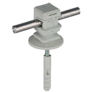 Leitungshalter für Blitzschutz - LH DS 8 H16 HS5X50 KD8 GR, Leitungshalter DEHNsnap H 16mm grau f. Rd 8mm m. Holzschraube u. Dübel 8mm - 204120