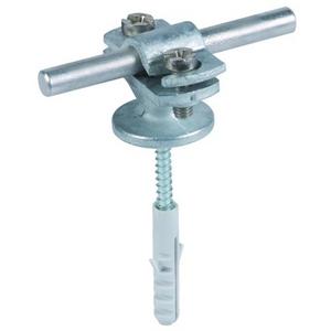 Leitungshalter für Blitzschutz - LH ZS 7.10 KD8X40 STTZN ZG, Leitungshalter m. Abdeckbund ZG f. Rd 7-10mm St/tZn m. Befest.-Material - 275160