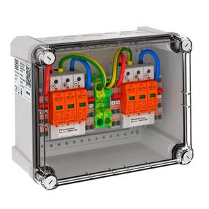 Photovoltaik-DC-Stringbox - PVG-BC 900K  220, Generatoranschlusskasten 2x2 PV-String auf 2 WR-MPP 900V DC lichtgrau RAL 7035 - 5088440