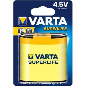 Standard-Batterie (nicht wiederaufladbar) - BFLAV2012, Varta Flachbatterie 2012 (3R12) Superlife ZK in 1er-Blister - BFLAV2012