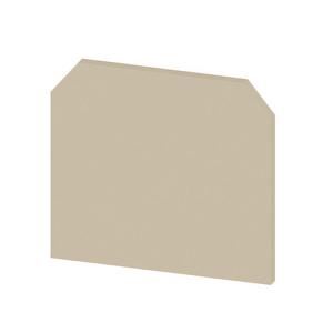 Abschluss- und Zwischenplatte für Reihenklemme - AP AKZ4, Abschlussplatte (Klemmen), dunkelbeige, Höhe: 27 mm, Breite: 1.5 mm, V-0, Wemid - 0294460000