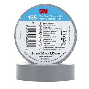 Klebeband - 165GY5E, 3M Temflex Vinyl-Isolierband 165, Grau, 19 mm x 20 m - 7100184804