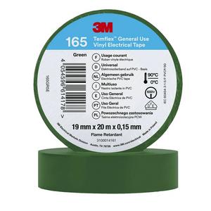 Klebeband - 165GR5E, 3M Temflex Vinyl-Isolierband 165, Grün, 19 mm x 20 m - 7100184803