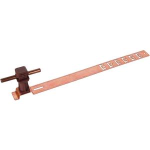 Dachleitungshalter für Blitzschutz - DLH US 8 H36 L335 BR GALCU, Dachleitungshalter UNIsnap Cu/K-braun H 36mm Rd 8mm m. geprägt. Strebe L 335mm - 204187