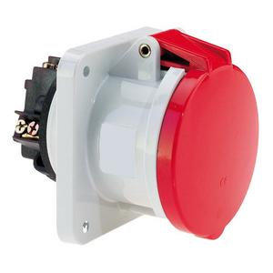 CEE-Anbausteckdose (IEC 60309) - 136/CEE-Anbausteckdose 63A400V6h5pIP44, Anbausteckdose gerade 63A 5p 400V 6h, IP44 - 136