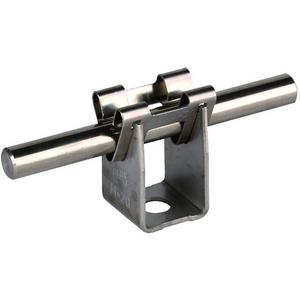 Leitungshalter für Blitzschutz - LH DG 8 H20 B7.8 V2A, Leitungshalter DEHNgrip NIRO f. Rd 8mm H 20mm m. Befestigungsbohrung 7,8mm - 207009