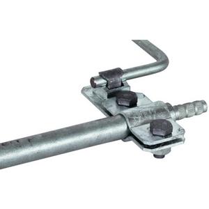 Anschlussklemme für Stab-/Tiefenerder - AS TE 20 KSV 7.10 STTZN, TE-Anschlussschelle St/tZn f. D 20mm einseitig m. KS-Verbinder f. Rd 7-10mm - 620011