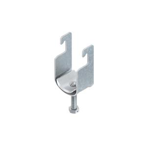 Bügelschelle - BU 26, Universal-Bügelschelle, für 1 Kabel, Ø 22-26 mm, Schlitzweite 18-22 mm, Stahl, feuerverzinkt DIN EN ISO 1461, mit Stahldruckwanne - 4013339065202