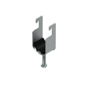 Bügelschelle - BUK 50, Universal-Bügelschelle, für 1 Kabel, Ø 46-50 mm, Schlitzweite 18-22 mm, Stahl, feuerverzinkt DIN EN ISO 1461, mit Kunststoffdruckwanne - 4013339096909