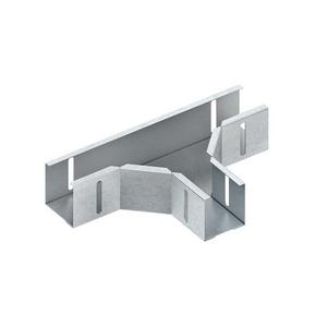 T-Stück für Kabelrinne - RTSK 50.050, T-Stück für Mini- und Verteilerkabelrinne, 50x52 mm, Stahl, bandverzinkt DIN EN 10346, inkl. Zubehör - 4013339211104