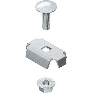 Trennwandbefestigung für Kabeltragsystem - GRVC 14, Trennstegbefestigungsklemme, Stahl, bandverzinkt DIN EN 10346, inkl. Zubehör - 4013339280308