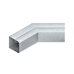 Inneneck für Leitungsführungskanal - LUIB 60.060, Inneneck 45° mit Deckel, 60x60 mm, Stahl, bandverzinkt DIN EN 10346 - 4013339512300