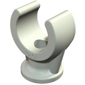 Befestigungsschelle für Kabel/Rohre - 2962 28 LGR, Sockel-Klemmschelle 25-28mm Polypropylen lichtgrau RAL 7035 - 2140284