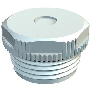 Kabeleinsteckstutzen - 90 PG21 DSMB, Einschraubnippel mit Durchstossmembran PG21 Polyethylen lichtgrau RAL 7035 - 2032554