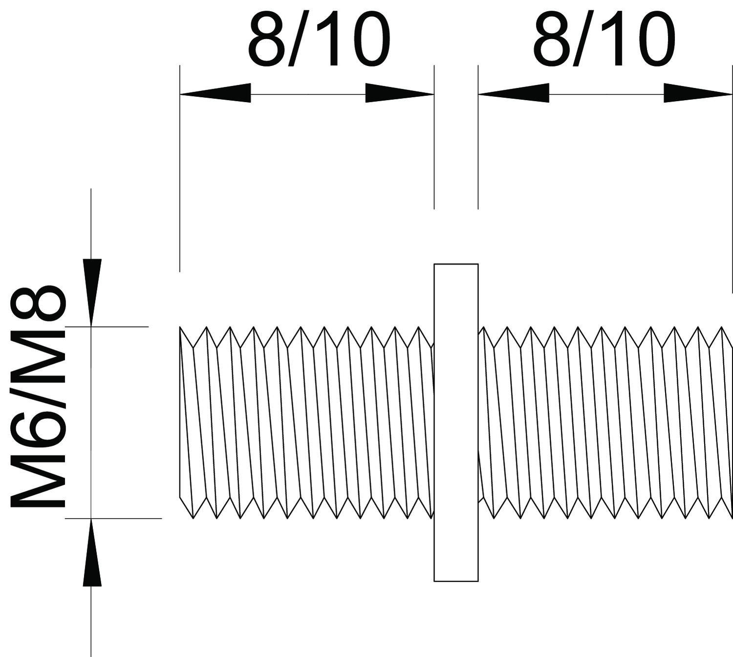 OBO Bettermann 3131068 | 3100 M6 G, Doppelnippel M6 Stahl  