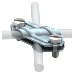 Verbinder für Blitzschutz - 250, Kreuzverbinder 8-10mm Stahl tauchfeuerverzinkt - 5312906