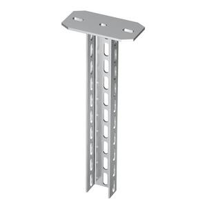 Hängestiel für Kabeltragsystem - US 7 K 40 A2, Hängestiel mit angeschweißter Kopfplatte 70x50x400 Edelstahl, rostfrei A2 1.4301 blank, nachbehandelt - 6338623