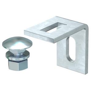 Befestigungselement für Stiel/Profilschiene - BW 60 40 FT, Befestigungswinkel 60x60x40 Stahl tauchfeuerverzinkt - 6019560