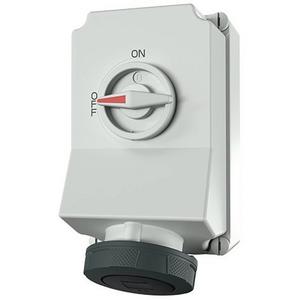 CEE-Steckdose abschaltbar, abgesichert (IEC 60309) - 5111A, Wanddose DUO, 63A4p7h500V, IP67 - 5111A