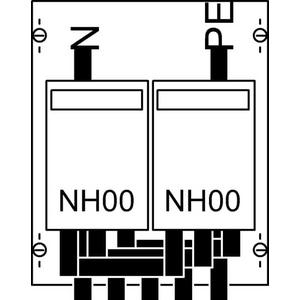 Verteilerbaugruppe NH-Sicherungssysteme - WZA12, Ausrüstsatz, 2x NH00 im anlagenseitigen Anschlussraum - 2CPX056031R9999