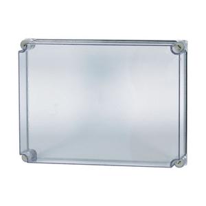 Dach-/Bodenelement (Gehäuse/Schaltschrank) - D200-CI45, Kappe, durchsichtig rauchgrau, HxBxT=500x375x100mm - 001895