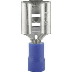 Rund-/Flachsteckverbindung - 3919S, Vogt Verbindungstechnik 3919S Flachsteckhülse  Steckbreite: 9.5 mm Steckdicke: 1.2 mm 180 ° Teilisoliert Blau 1 St. - 736634-BP