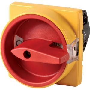 Lasttrennschalter (AC) - TM-1-8291/E/SVB, Hilfsstromtrennschalter, TM, 10 A, Einbau, Kontakte: 2, NOT-AUS-Funktion, mit rotem Drehgriff und gelbem Sperrkranz, Hinweise: - 045478