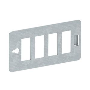 Doppelbodenverteiler - CP45-TP 4SI, Trägerplatte Snap-In für 4 Steckverbinder Stahl - 6108026
