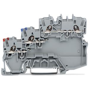 Initiator/Aktor-Reihenklemme - 2000-5311, 3-Leiter-Initiatorenklemme für PNP (plus)-schaltende Initiatoren 1 mm² grau - 2000-5311