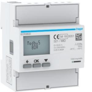 Elektrizitätszähler - ECR380D, Energiezähler 3ph,direkt 80A, MODBUS,MID - ECR380D