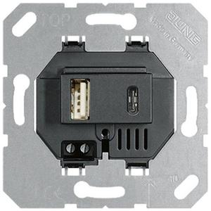 USB-Spannungsversorgung - USB 15 CA SW, USB-Ladegerät, 1 x Typ A + 1 x Typ C, schwarz - USB15CASW