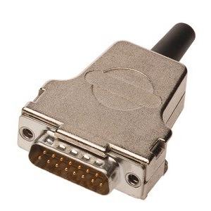 D-Sub-Haube - 09670250322, D Sub top entry metal hood 25 poles with - 09670250322